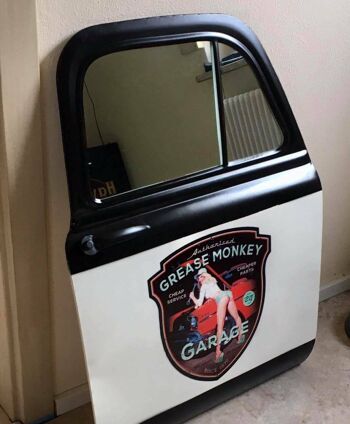 Porte de voiture avec miroir Grease Monkey Garage 61x83x5 cm 2