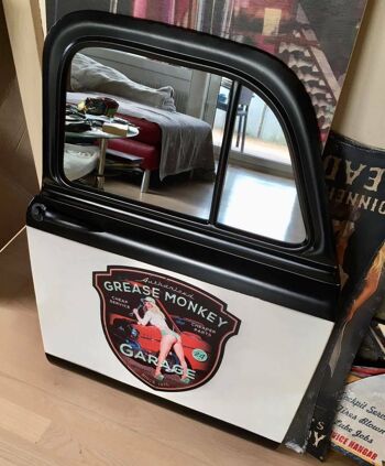 Porte de voiture avec miroir Grease Monkey Garage 61x83x5 cm 4