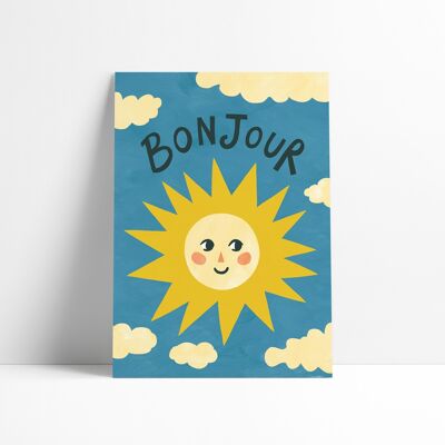 Affiche 30x40-Bonjour