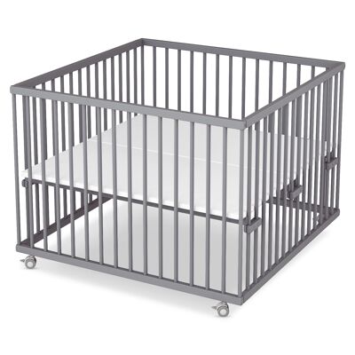 Sower playpen 100x100 cm, painted gray