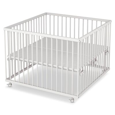 Sower playpen 100x100 cm, painted white