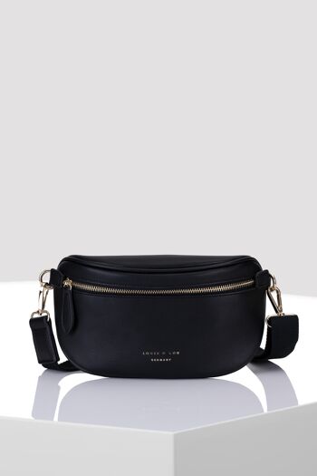 Sac ceinture Bodybag Body-Waist de Louiz&Lou en noir - Collection "Hommage d´Elegance" 6