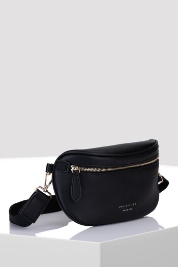 Sac ceinture Bodybag Body-Waist de Louiz&Lou en noir - Collection "Hommage d´Elegance" 8