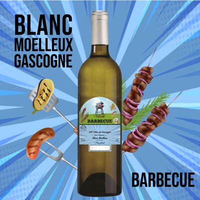 "Special summer barbecue" - IGP - Côtes de Gascogne Grand manseng sweet white wine 75cl