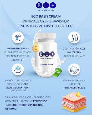 ECO BASIS CREAM - Crème de soin de la peau à l'huile végétale, anti-âge, peau sèche, 1 pièce de 100 ml 8