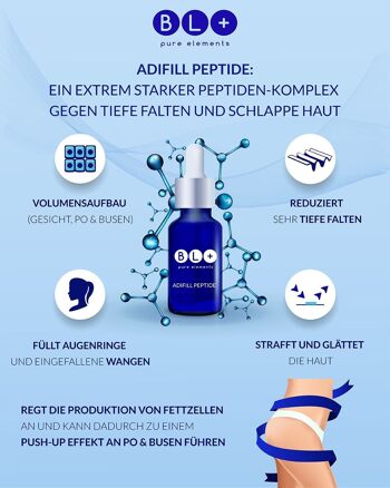 ADIFILL PEPTIDE- push-up efficace corps & visage, profondeur rides, seins & fesses, 1 pièce de 10g 6