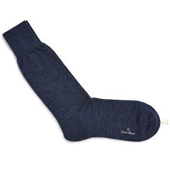 Chaussettes de laine bleues | Carlo Lanza 5