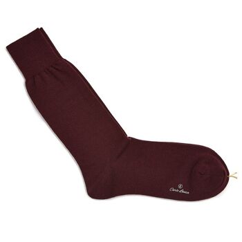 Bordeauxrode wollen sokken | Carlo Lanza 4
