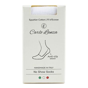 Witte no show sokken | Carlo Lanza 1