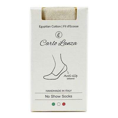 Beige no show sokken | Carlo Lanza