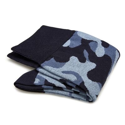 Camouflage katoenen sokken bleu | Carlo Lanza