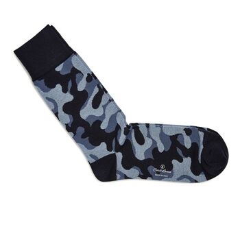 Camouflage katoenen sokken bleu | Carlo Lanza 2