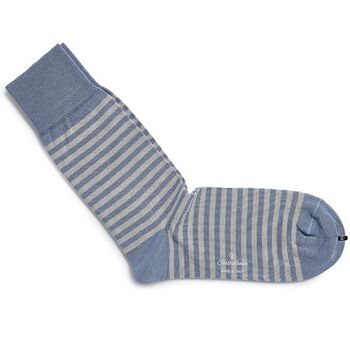 Sokken bleu gris streep | Carlo Lanza 4