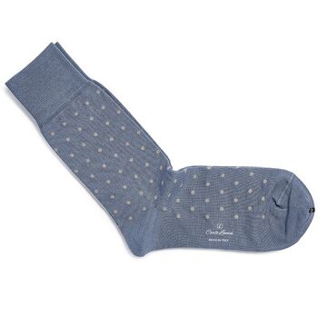 Gris bleu stip sokken | Carlo Lanza 4