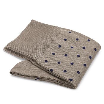 Chaussettes stip taupe | Carlo Lanza 1