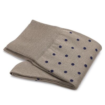 Chaussettes stip taupe | Carlo Lanza
