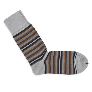 Lichtgrijze streep sokken | Carlo Lanza 2