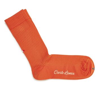 Oranje casual sokken | Carlo Lanza 4