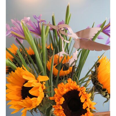 Hummingbird Topper For Flowers, Vases, Or Plant Pots – Medium Size