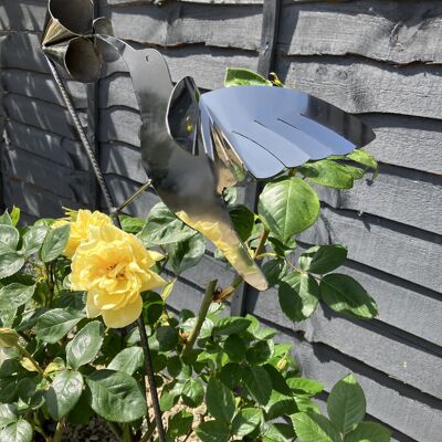 Large Stainless Steel Hummingbird Garden Stake