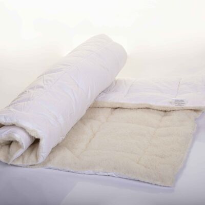 Couette Laine de Mouton Or/Lux - 155x220 - Blanc