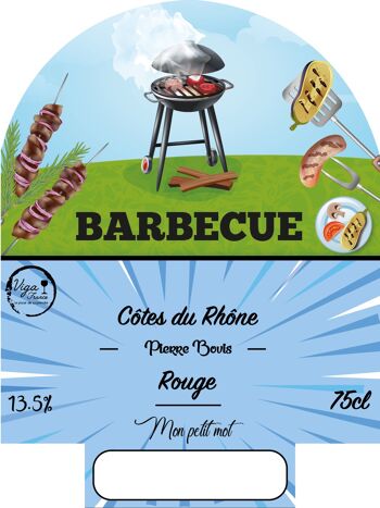 "Barbecue spécial été" - AOC Côtes du Rhône ROUGE 75cl 2