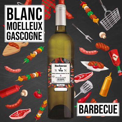 "Special barbecue summer edition art deco" - IGP - Côtes de Gascogne Grand manseng dolce bianco 75cl