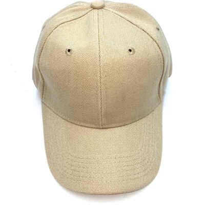 Plain beige cap