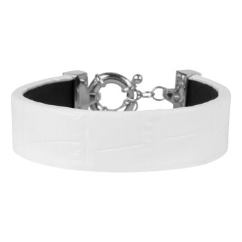 Bracelet portable | Blanc | Argent 2