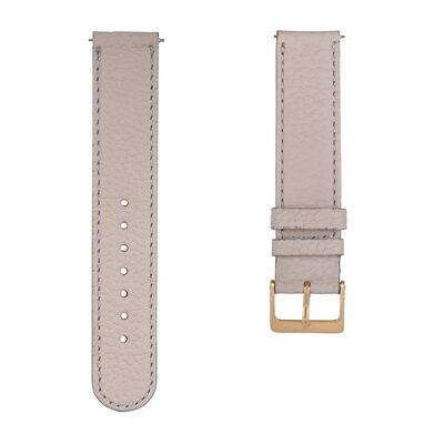 Bracelet de montre portable | beige | Or | 18mm