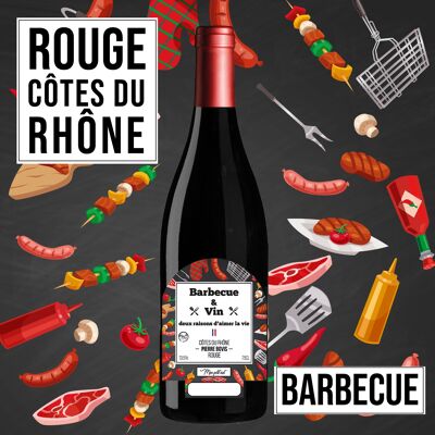 "Barbecue spécial été édition art déco" - AOC Côtes du Rhône ROUGE 75cl