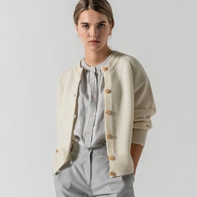 Gilet en maille Eleonora nature