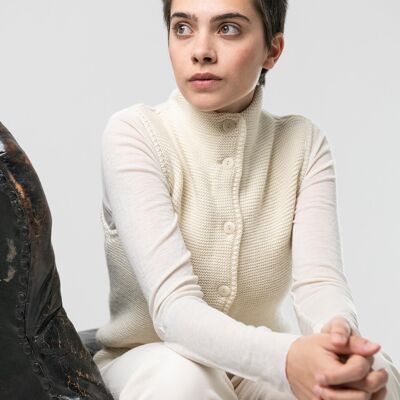 Elisa knitted vest, natural
