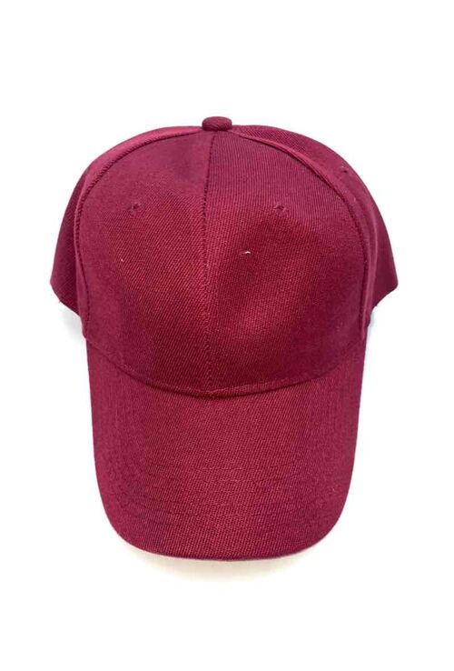 casquette uni bordeaux