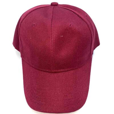 plain burgundy cap