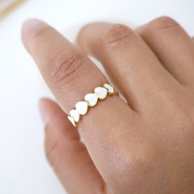 Bague COEUR - Blanc