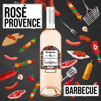 "Special barbecue summer edition art deco" - IGP Mediterranean ROSE 75cl