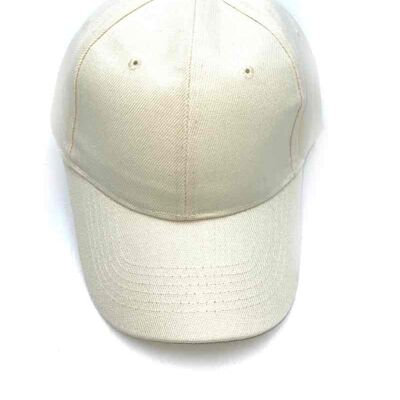 Casquette uni écru