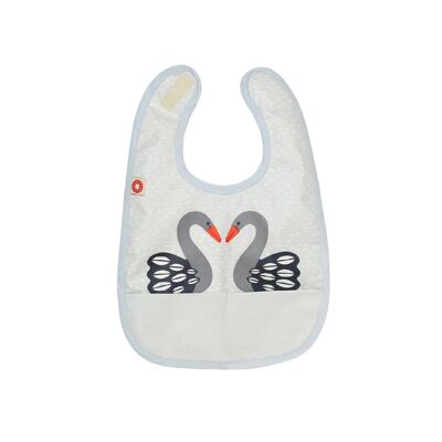 Eat grey swan organic bib