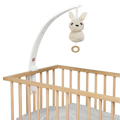 Support mobile BabyAmuse pour lit/blanc