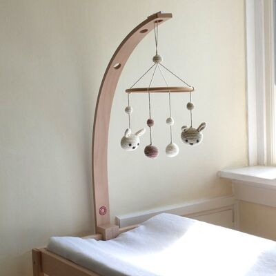 BabyAmuse mobile holder for changing table/wood