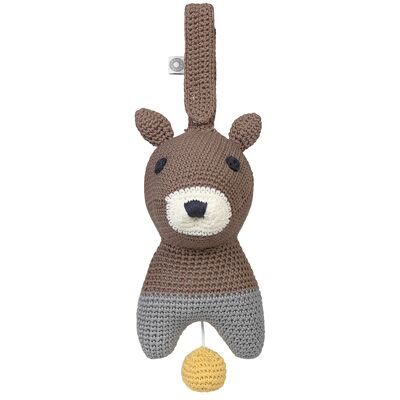 Hella brown squirrel organic musical pull toy