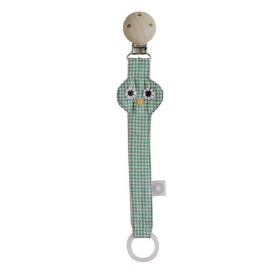 Attache-sucette Birdy bleu-vert