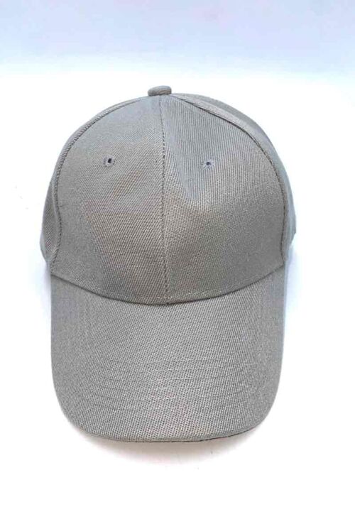 Casquette uni gris clair