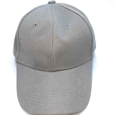 Plain light gray cap