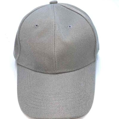 Casquette uni gris clair