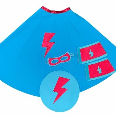 ¡Kit de disfraz de superhéroe azul!