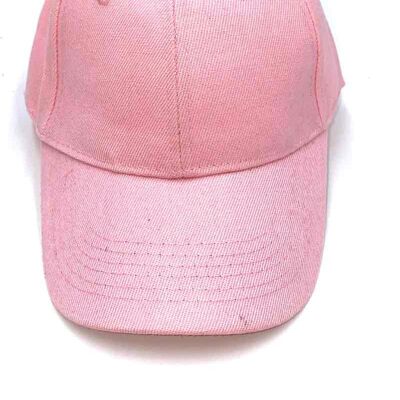 Casquette uni rose