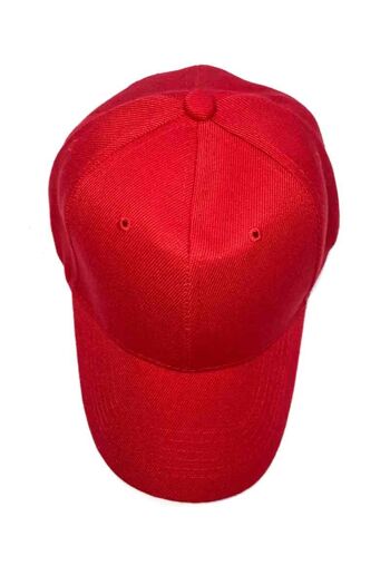 Casquette uni rouge 3