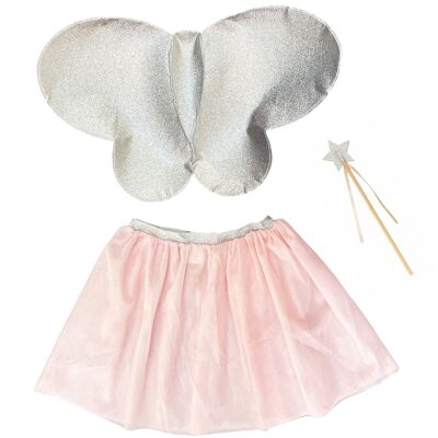 ¡Kit de disfraz de mariposa rosa y plateada!